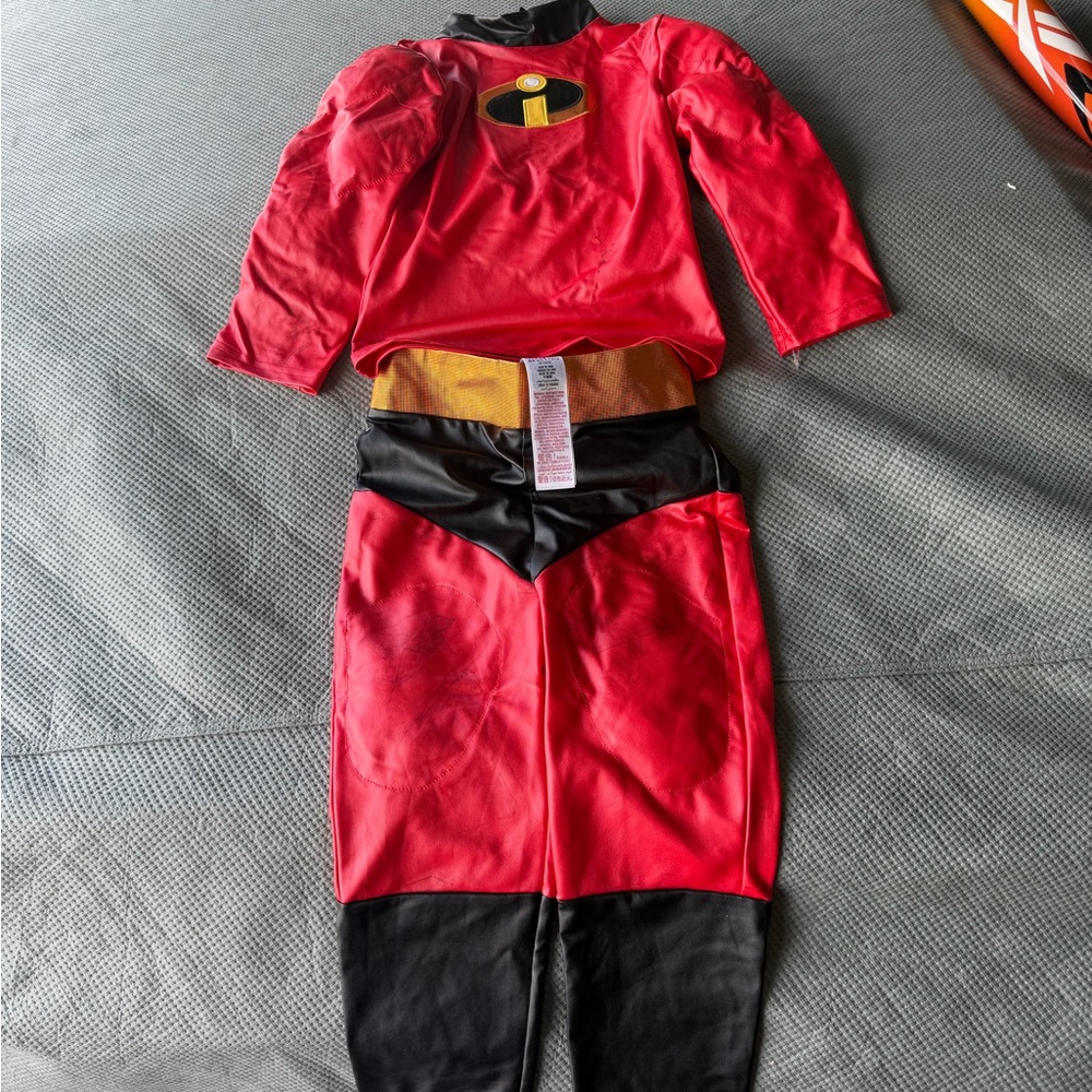 Disney Red and Gold Superhero Costume with Black Accents